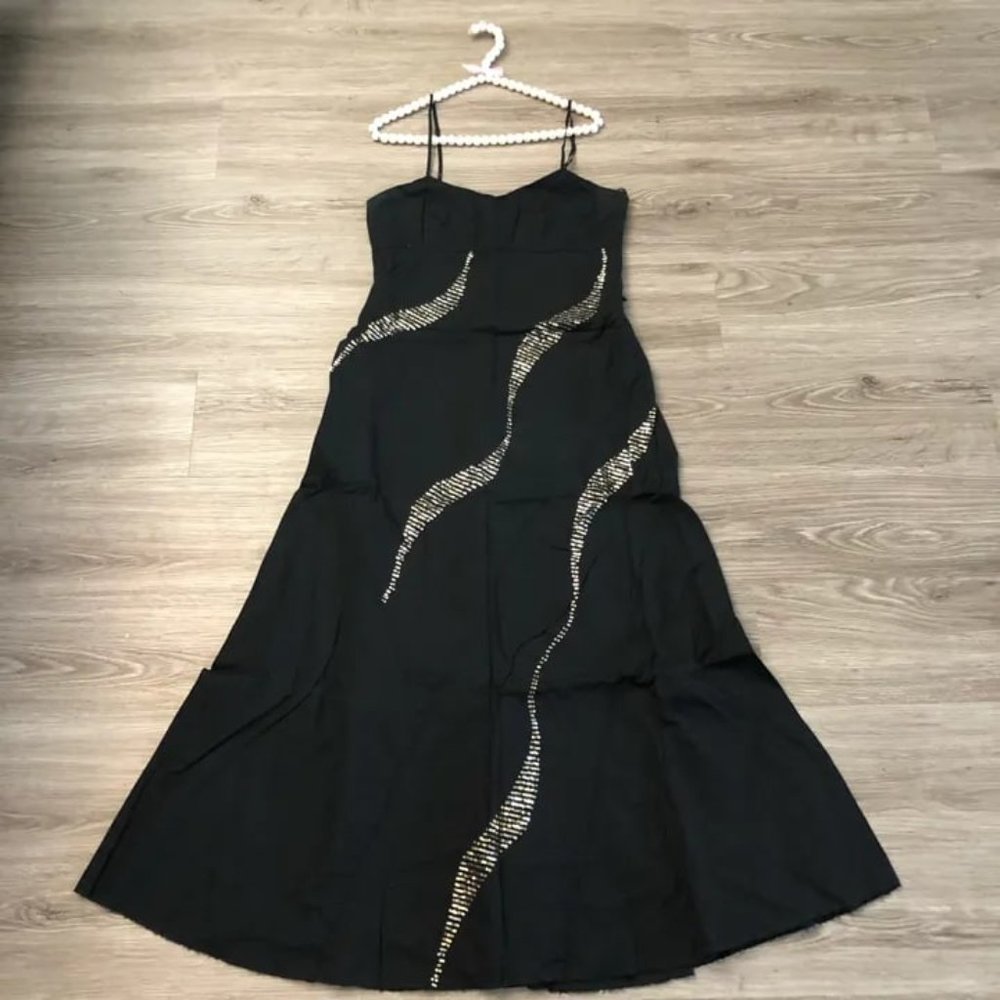 Elegant Black and Gold Women's Dress